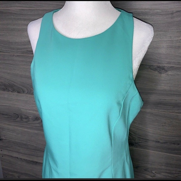 Zara Racerneck Turquoise Dress - Picture 2 of 3